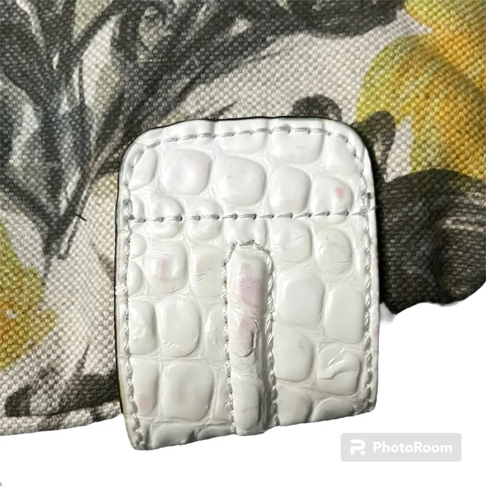 GUESS Liliana Yellow Tan White Floral Clutch Purse Crossbody Bag